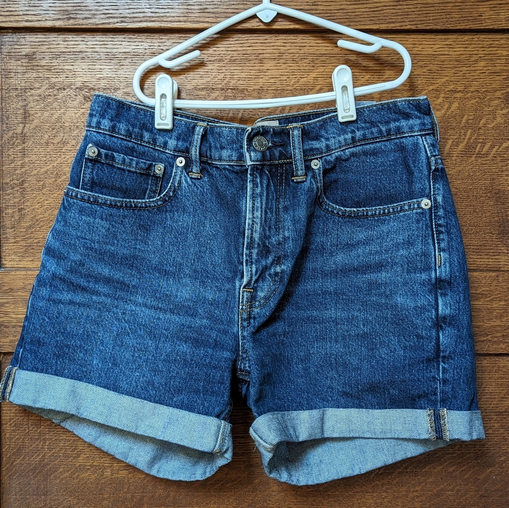 Everlane high-waisted jean shorts size 28